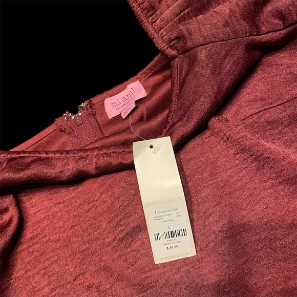 Burgundy Francesca’s Wrap dress - Picture 3 of 4